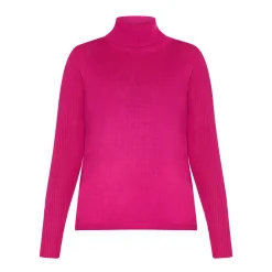New Marina Rinaldi WOOL BLEND POLO NECK FUCHSIA