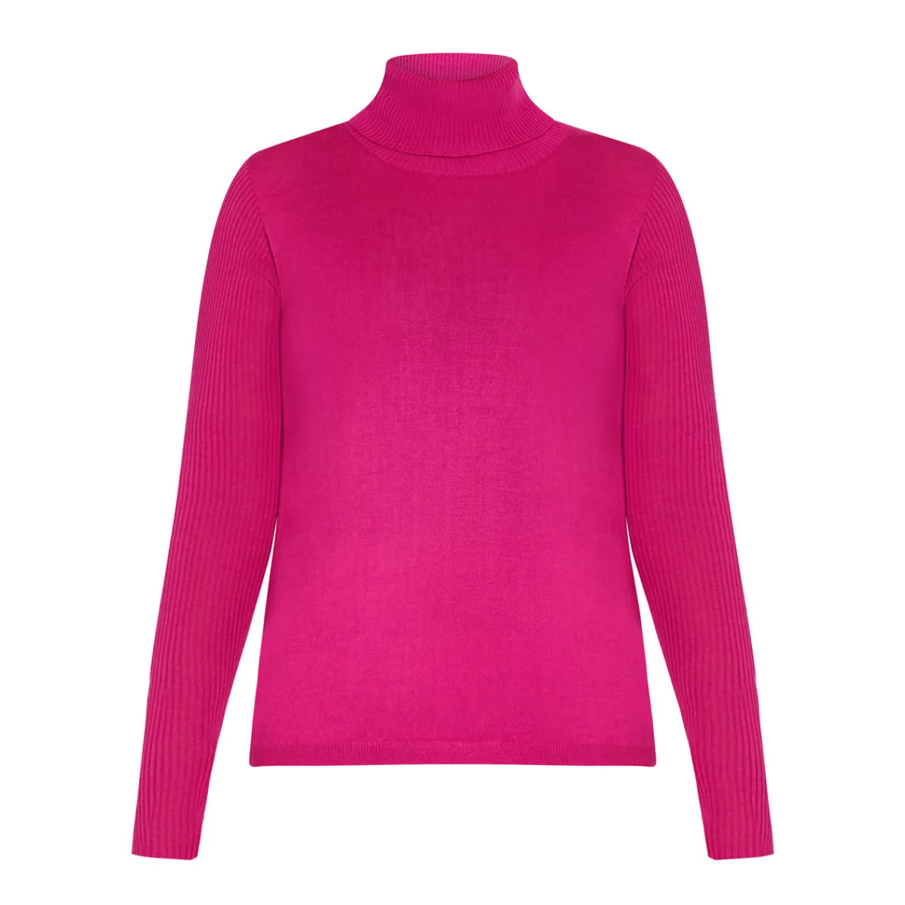 New Marina Rinaldi WOOL BLEND POLO NECK FUCHSIA