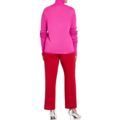 New Marina Rinaldi WOOL BLEND POLO NECK FUCHSIA