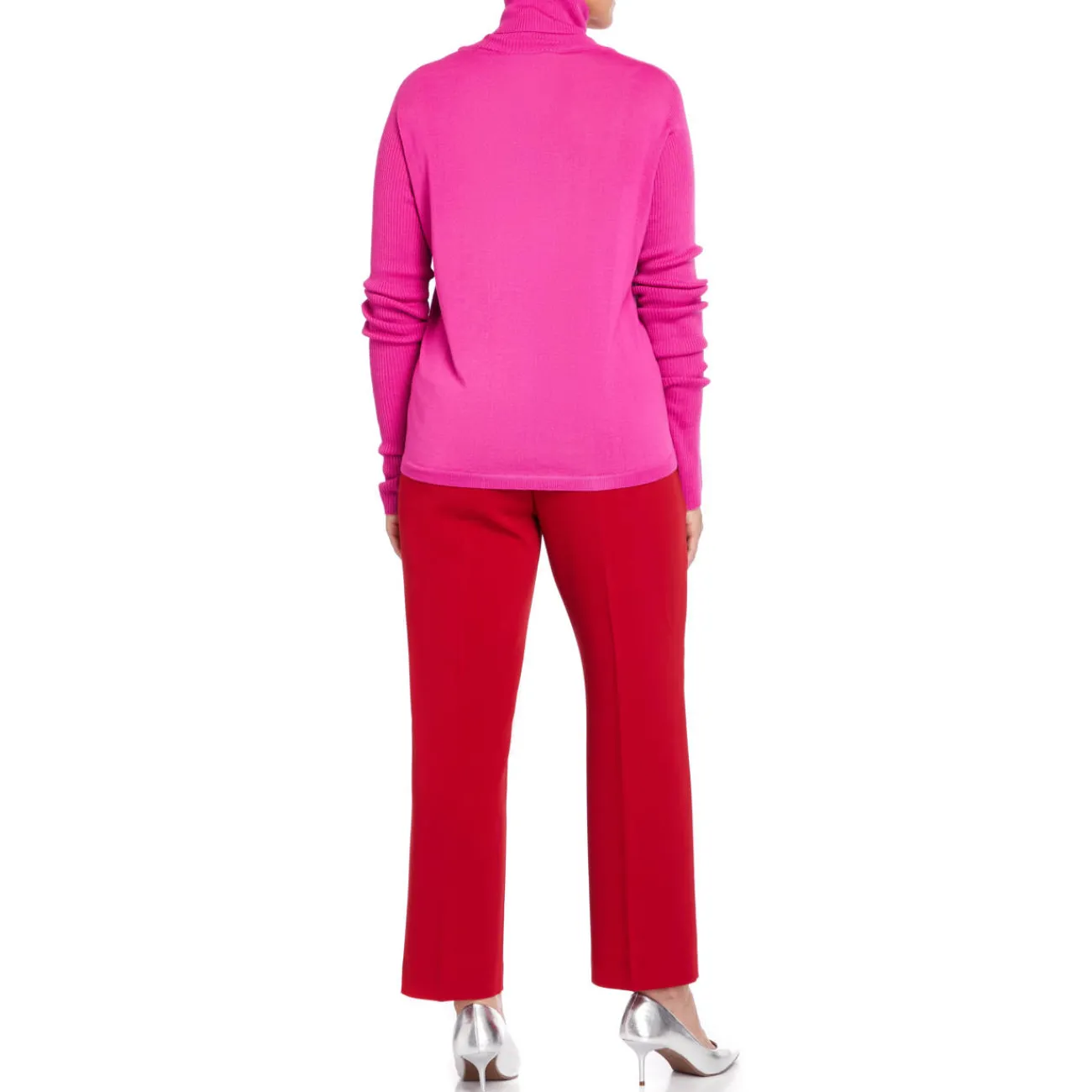 New Marina Rinaldi WOOL BLEND POLO NECK FUCHSIA