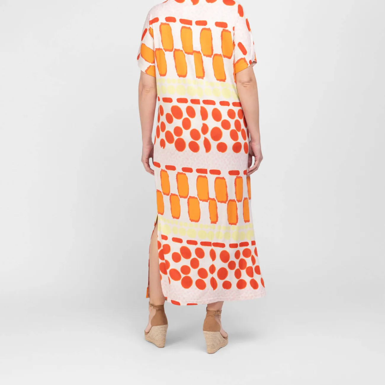 Fashion Godske Noen Abstract Print Dress Coral