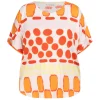 Hot Godske Noen Abstract Print T-Shirt Coral