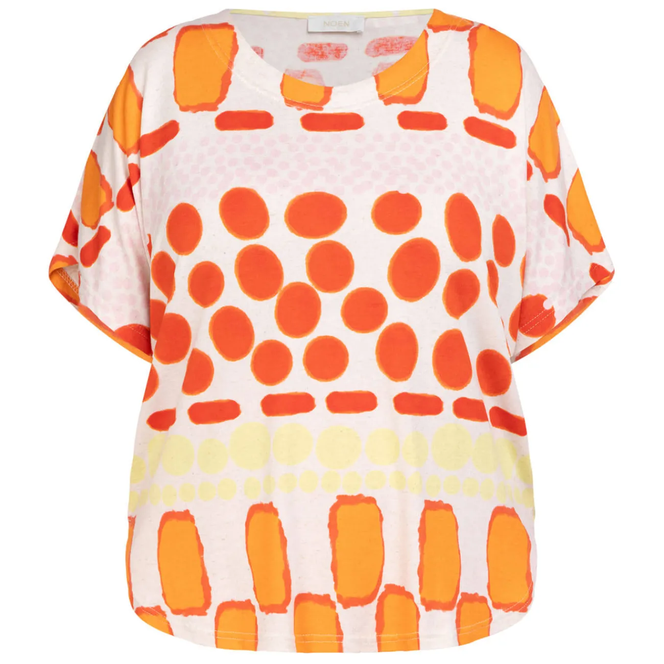 Hot Godske Noen Abstract Print T-Shirt Coral