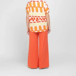 Hot Godske Noen Abstract Print T-Shirt Coral