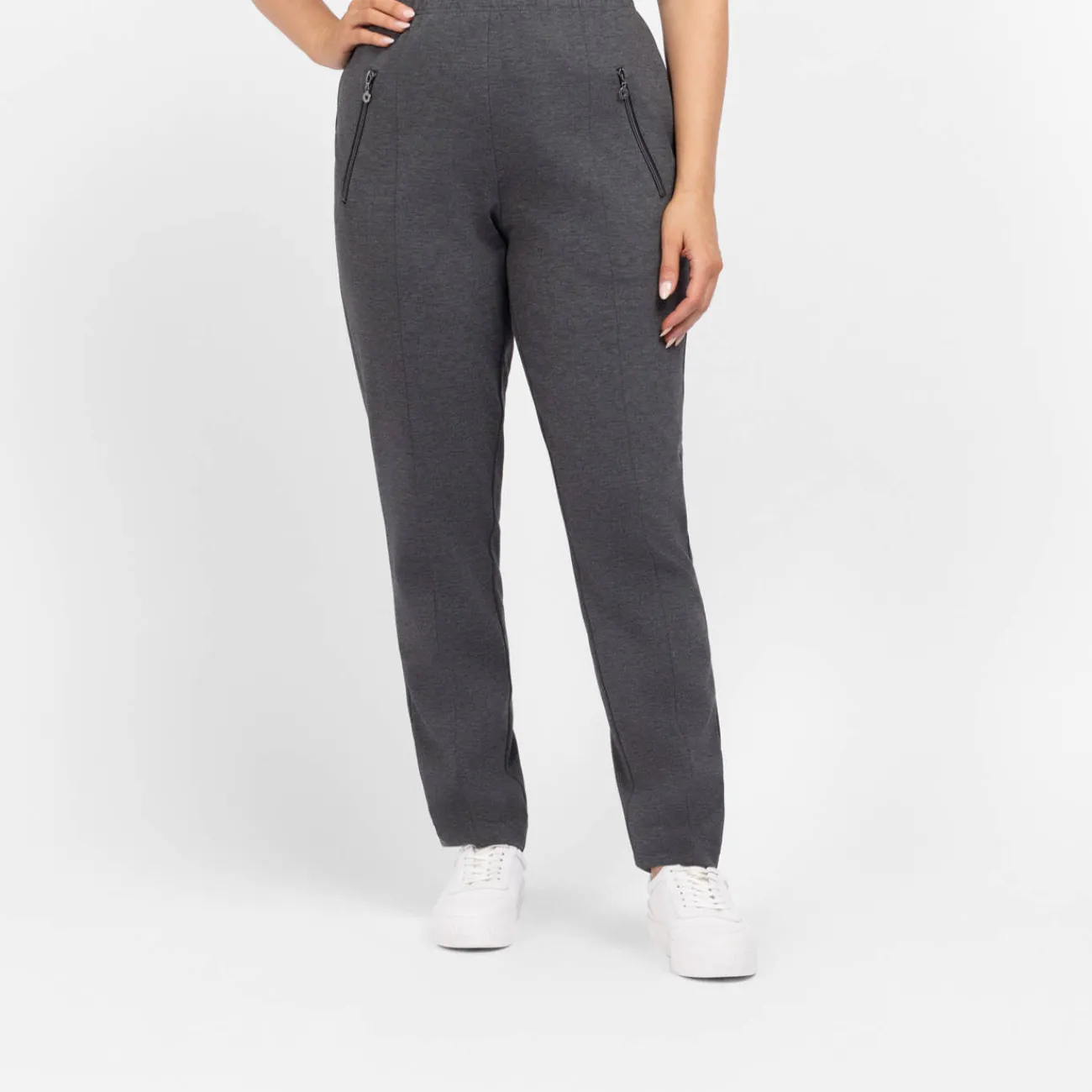 Fashion Godske Noen Jersey Narrow Leg Trousers With Pockets Grey