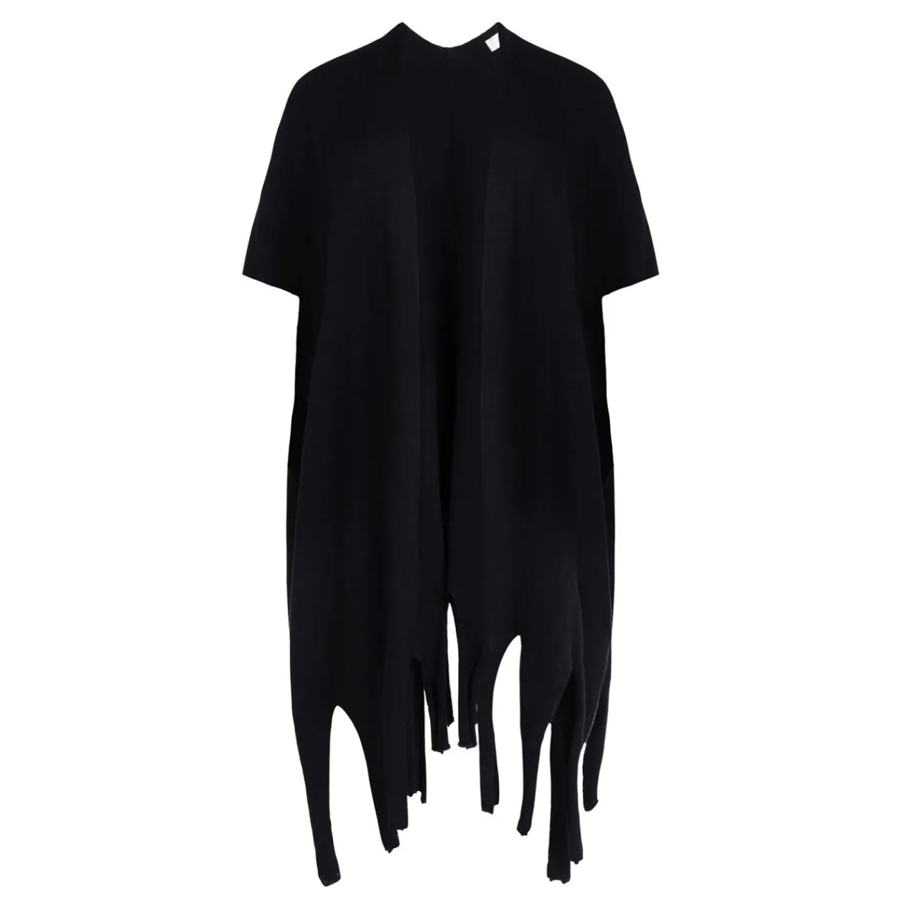 Clearance Godske Noen Knitted Fringed Cape Black