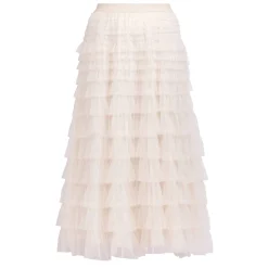 Hot Godske Noen Layered Tulle Frill Skirt Vanilla