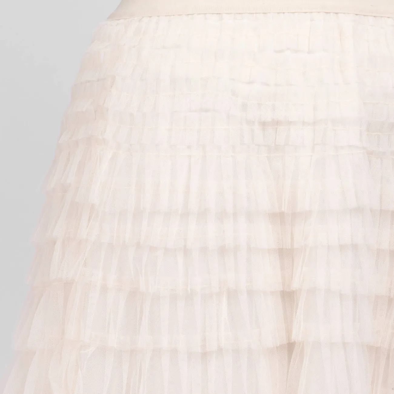 Hot Godske Noen Layered Tulle Frill Skirt Vanilla