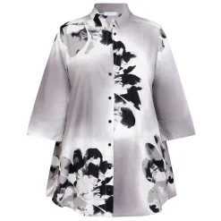 Best Godske Noen Poplin Printed Shirt Grey