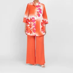 Fashion Godske Noen Poplin Printed Shirt Orange