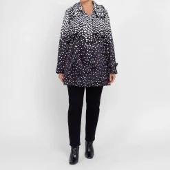 Outlet OOPERA Water Repellant Dot Jacket Black