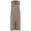 Outlet Persona by Marina Rinaldi Long Tencel Dress Khaki Green