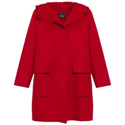 Outlet Persona by Marina Rinaldi Wool Blend Coat Red