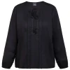 Best Persona by Marina Rinaldi Tunic Cotton Black