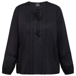Best Persona by Marina Rinaldi Tunic Cotton Black