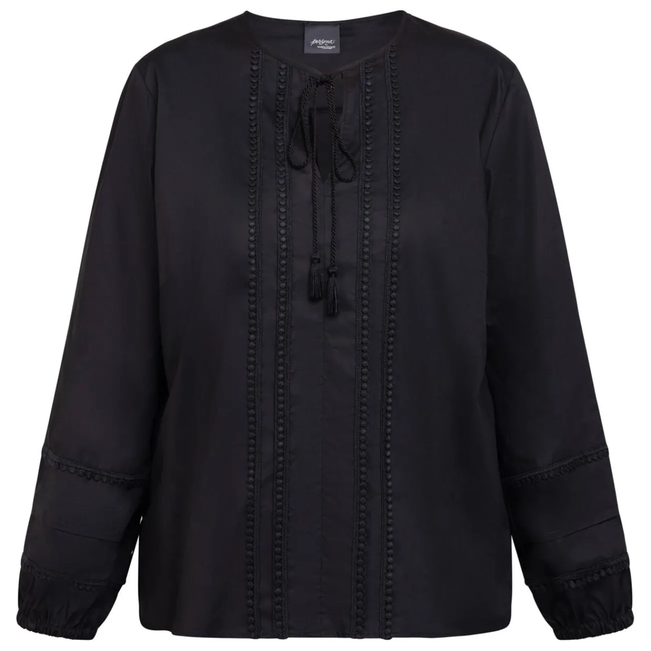 Best Persona by Marina Rinaldi Tunic Cotton Black