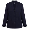 Fashion Persona by Marina Rinaldi Ribbed Cotton Cardigan Navy