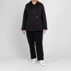 Sale Persona by Marina Rinaldi Scuba Jersey Hoodie Black