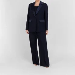 Outlet Persona by Marina Rinaldi Tuxedo Jacket Navy