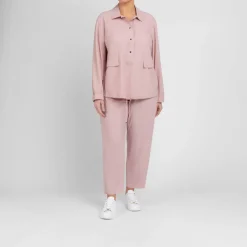 Online Persona by Marina Rinaldi Jersey Sweatshirt Style Tunic Pink