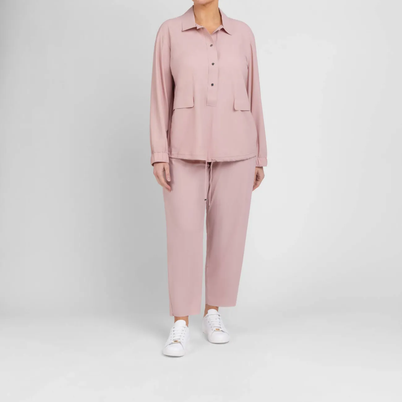 Online Persona by Marina Rinaldi Jersey Sweatshirt Style Tunic Pink