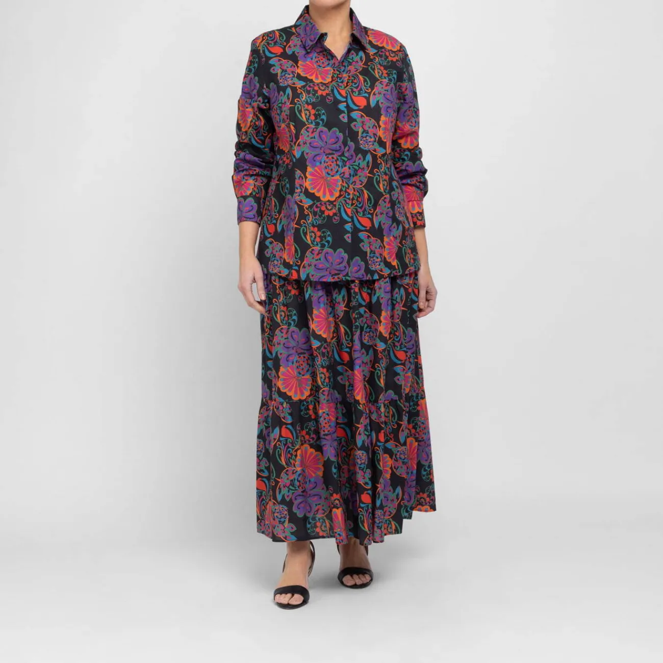 Outlet Persona by Marina Rinaldi Floral Print Shirt