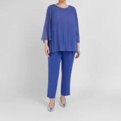 Fashion Persona by Marina Rinaldi Pleated Tunic Cornflower Blue