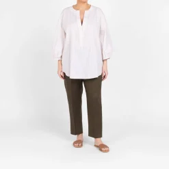 Outlet Persona by Marina Rinaldi Cotton Linen Tunic Sand