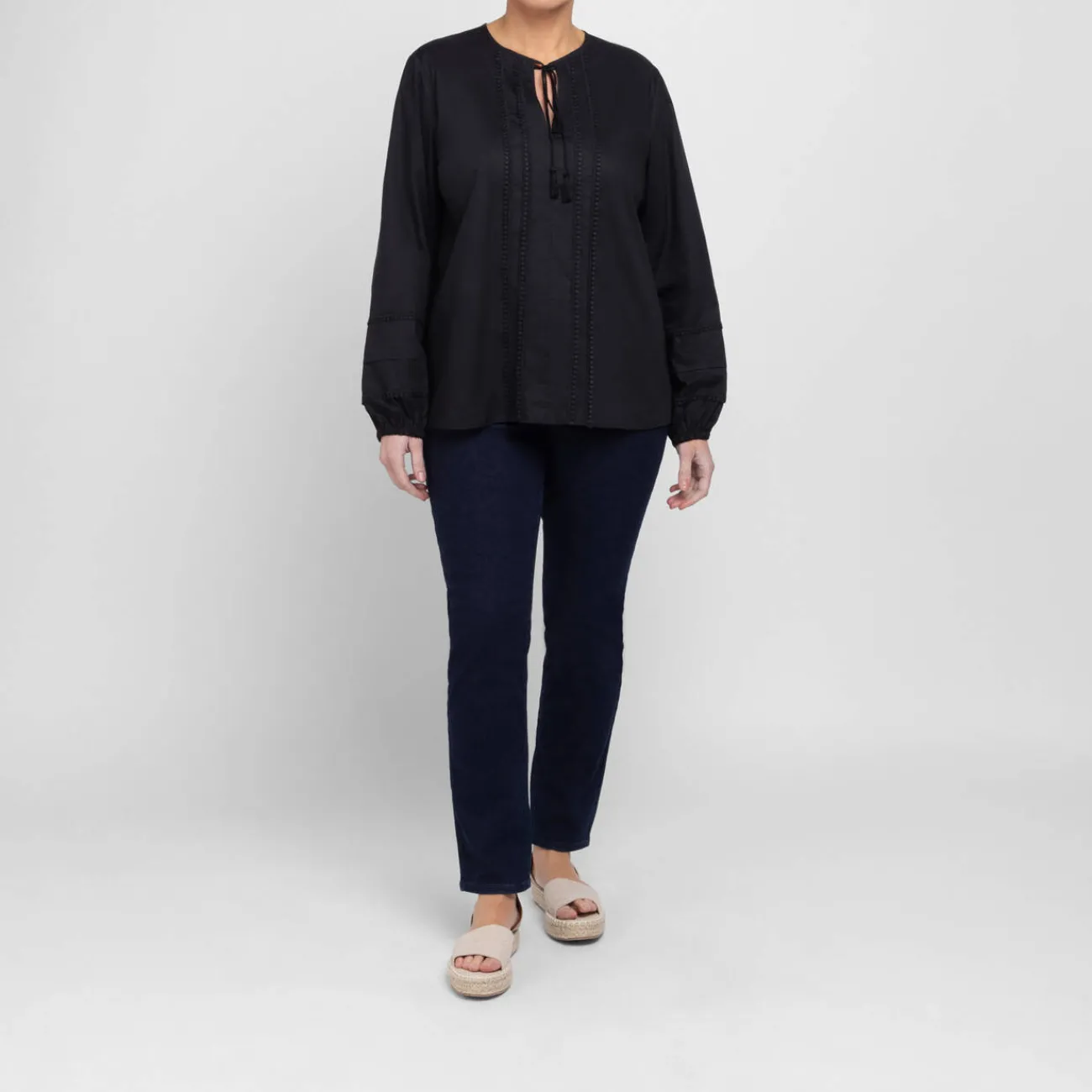Best Persona by Marina Rinaldi Tunic Cotton Black