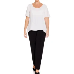 Sale Persona by Marina Rinaldi SILK ACETATE TOP WHITE