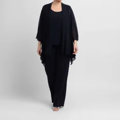 Clearance Persona Elegante Persona By Marina Rinaldi Stretch Cady Trousers Navy