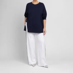 New Persona by Marina Rinaldi Milano Jersey Trouser White