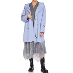 Outlet Persona by Marina Rinaldi HOODED COAT AZURE