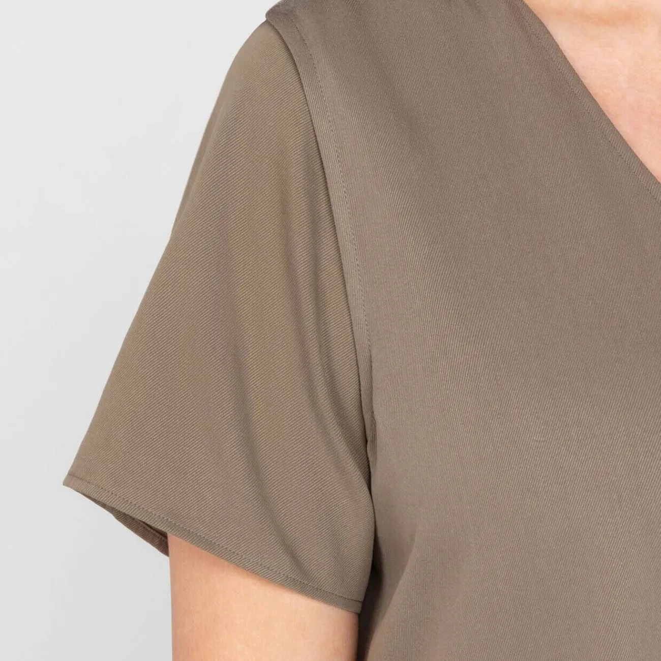 Outlet Persona by Marina Rinaldi Long Tencel Dress Khaki Green