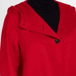 Outlet Persona by Marina Rinaldi Wool Blend Coat Red