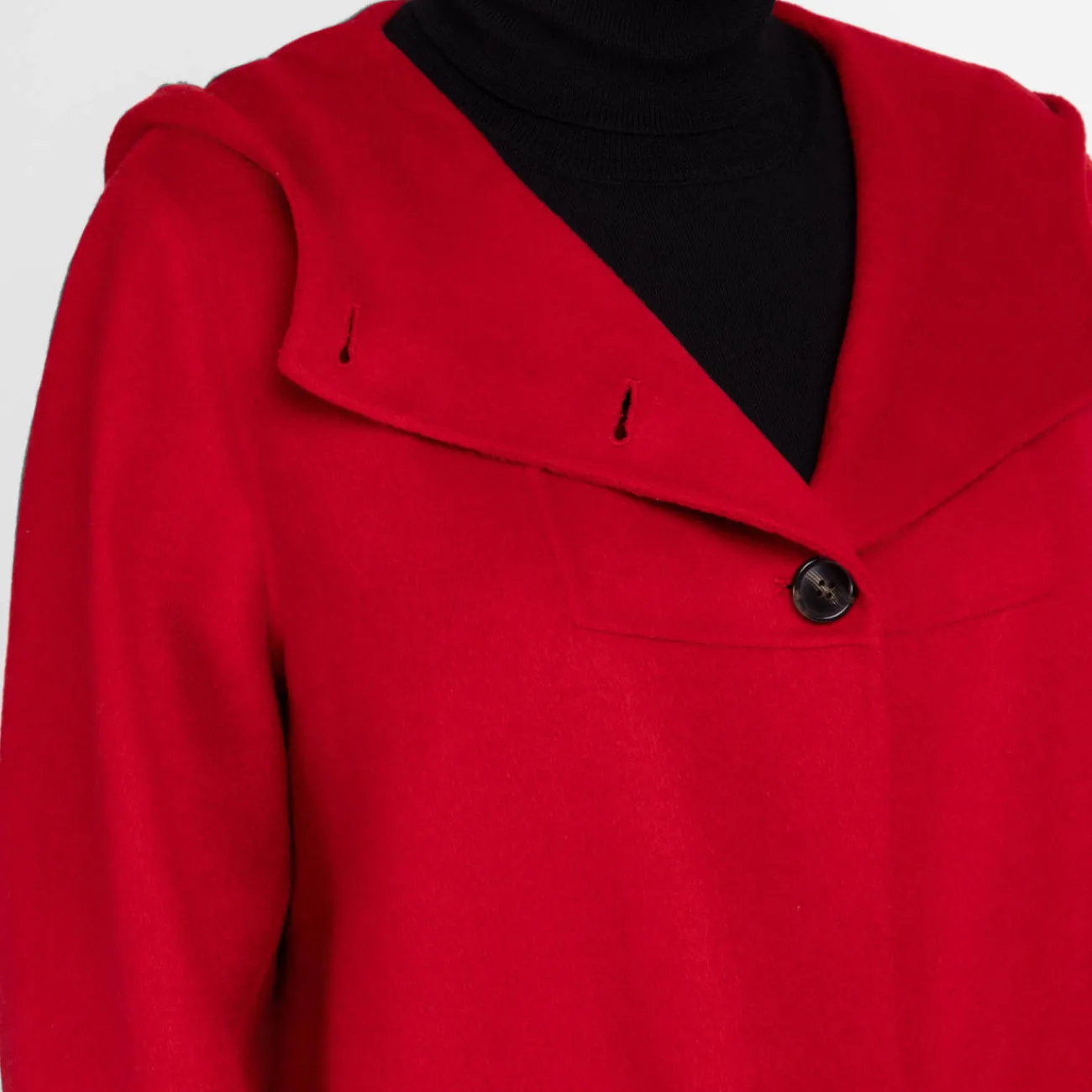Outlet Persona by Marina Rinaldi Wool Blend Coat Red