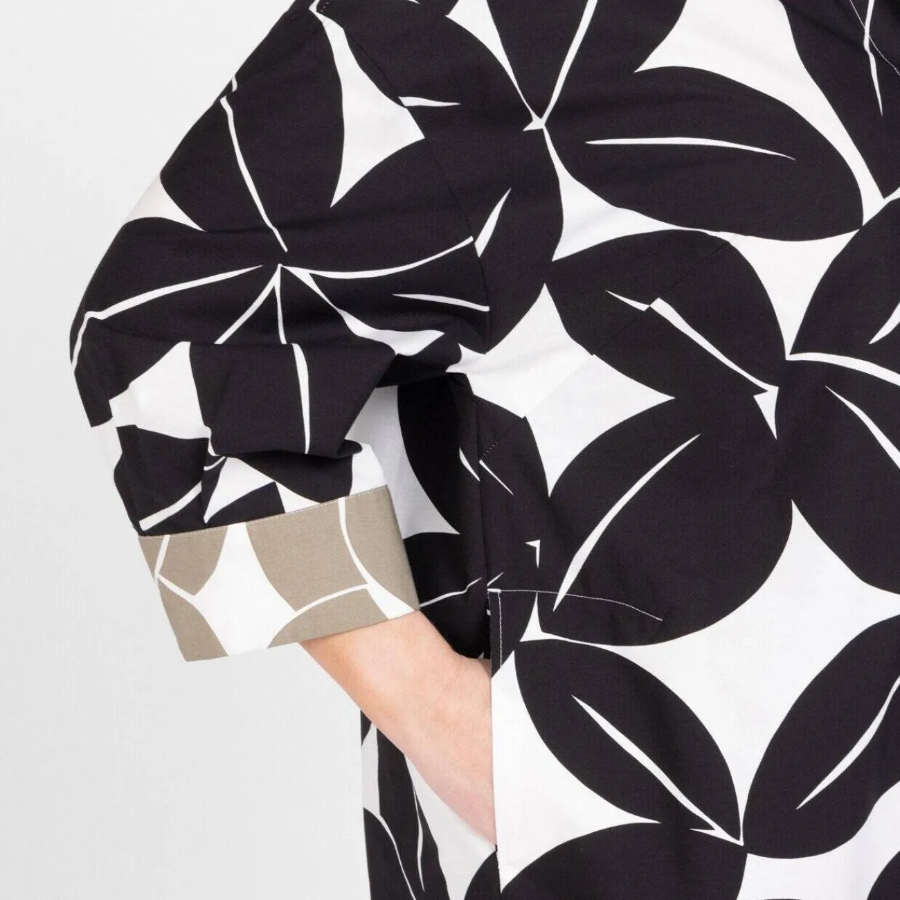 Fashion Persona by Marina Rinaldi Printed Shirt Dress Khaki