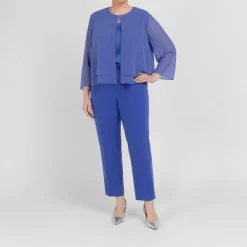 Best Persona by Marina Rinaldi Georgette Jacket Cornflower Blue