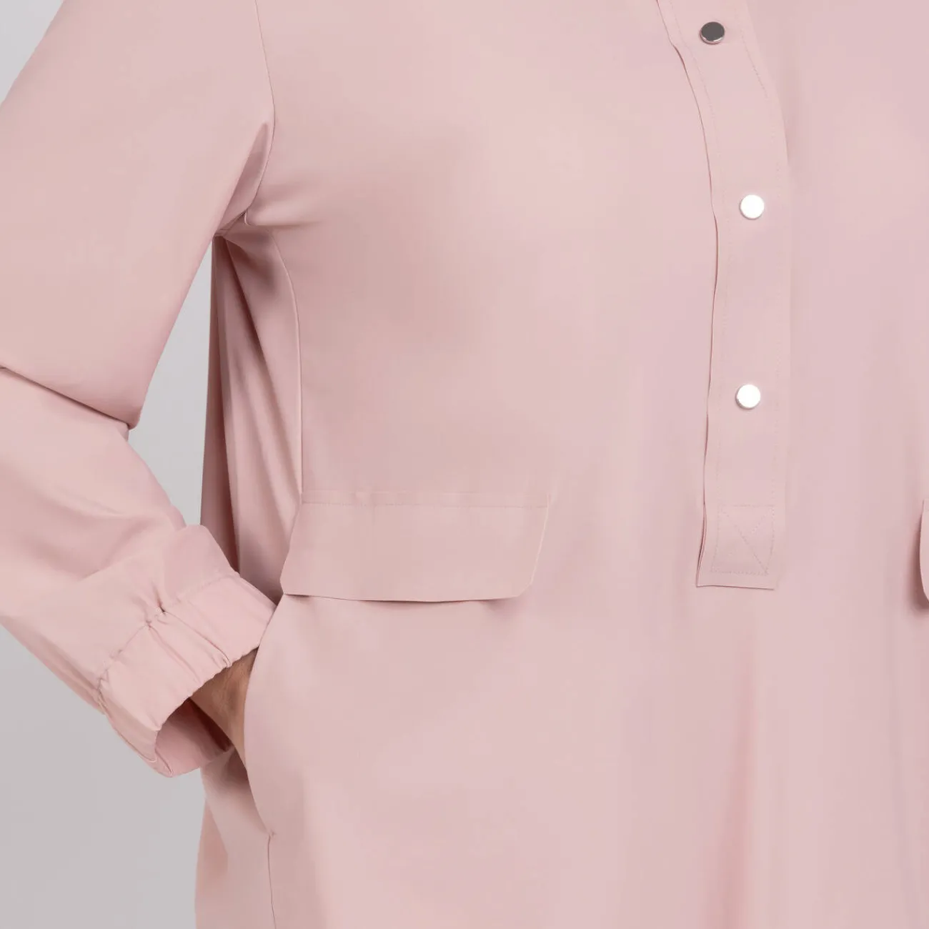 Online Persona by Marina Rinaldi Jersey Sweatshirt Style Tunic Pink
