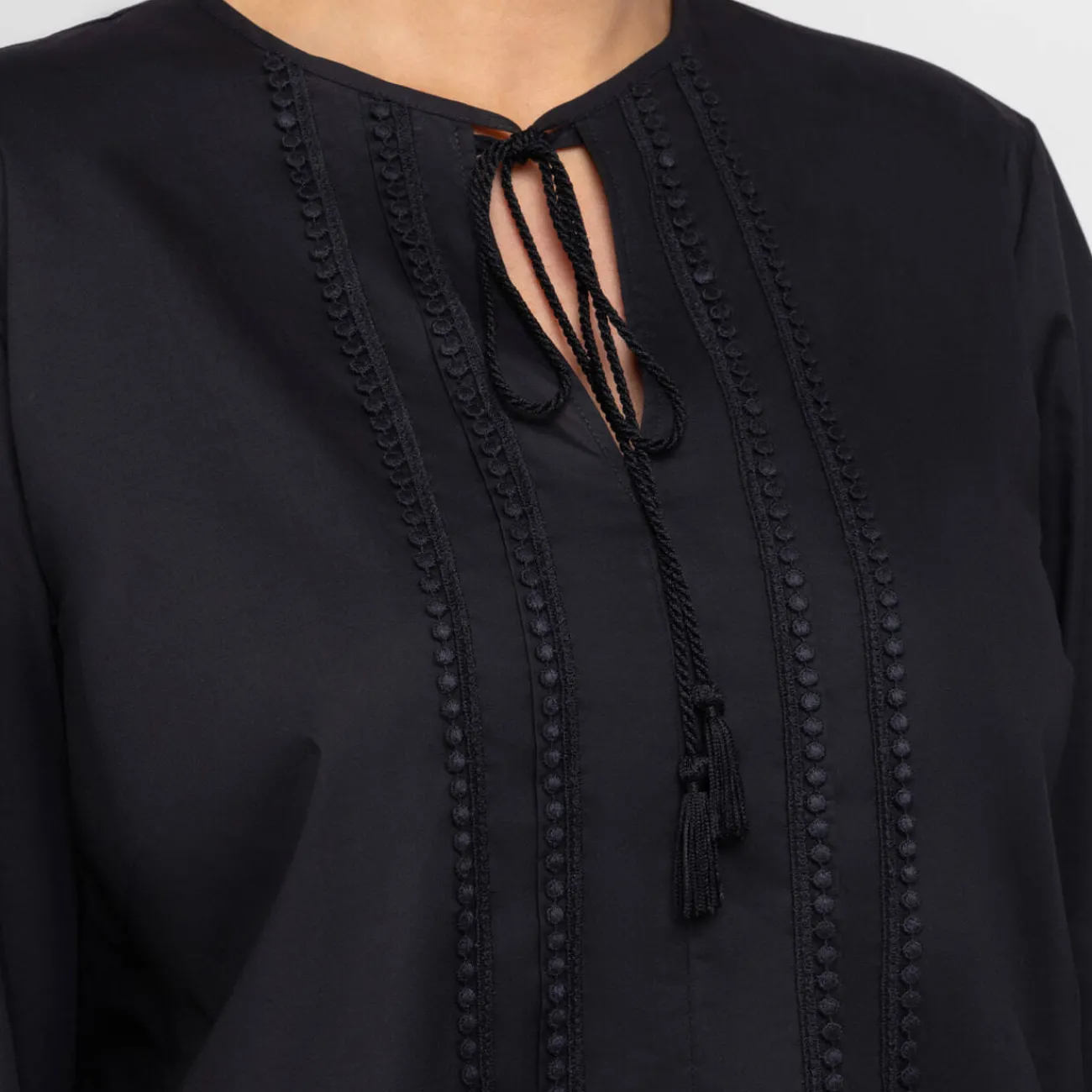 Best Persona by Marina Rinaldi Tunic Cotton Black