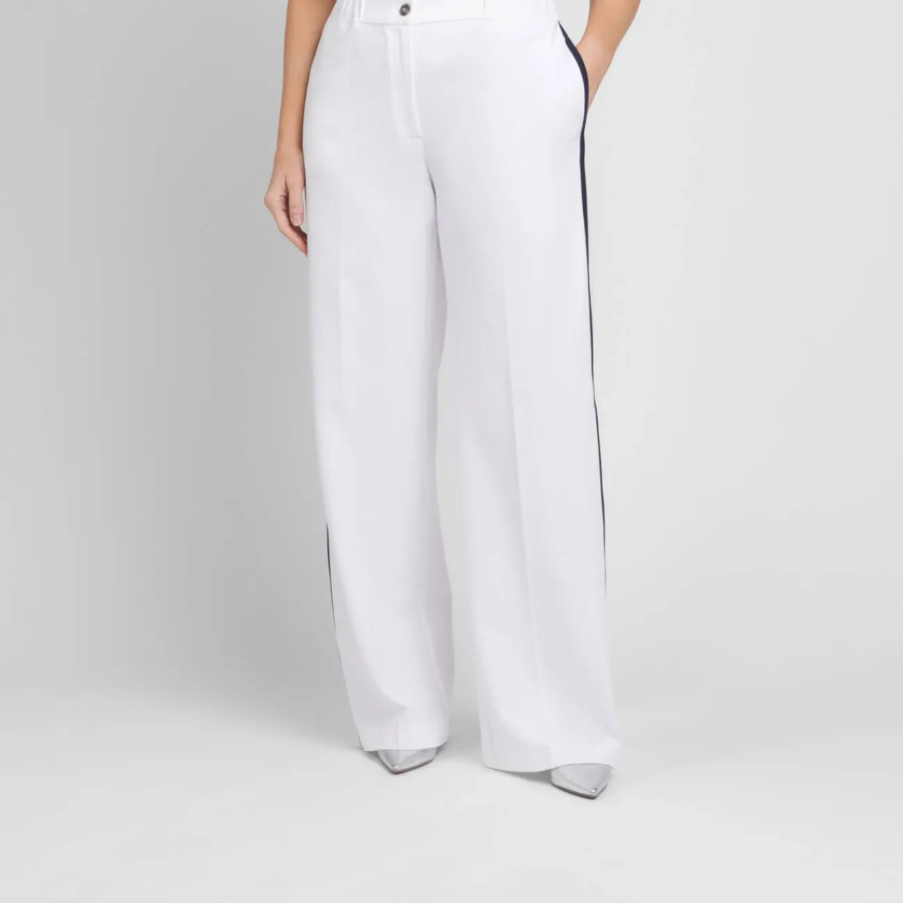 New Persona by Marina Rinaldi Milano Jersey Trouser White