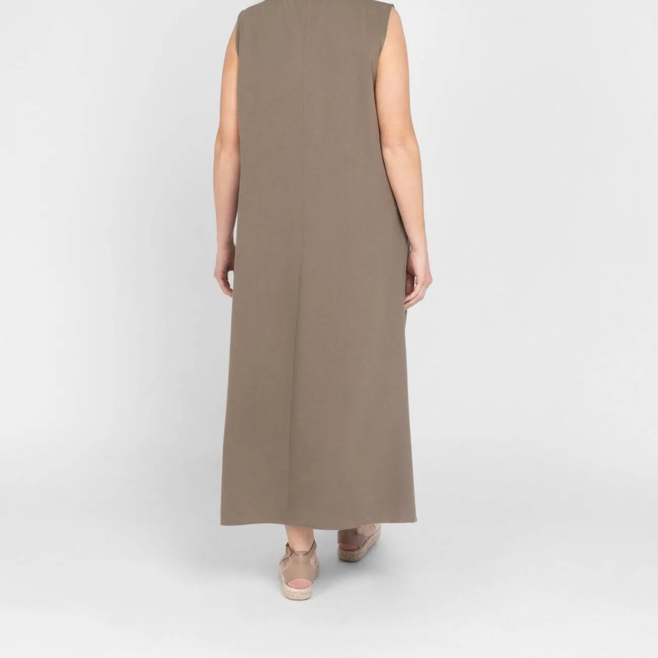 Outlet Persona by Marina Rinaldi Long Tencel Dress Khaki Green
