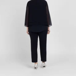 Online Persona by Marina Rinaldi Georgette Jacket Navy