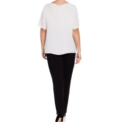 Sale Persona by Marina Rinaldi SILK ACETATE TOP WHITE