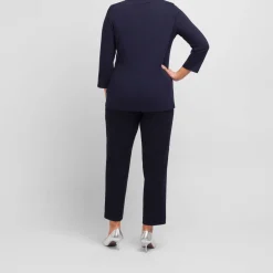 Best Persona Elegante Persona By Marina Rinaldi Viscose Jersey T-shirt Navy