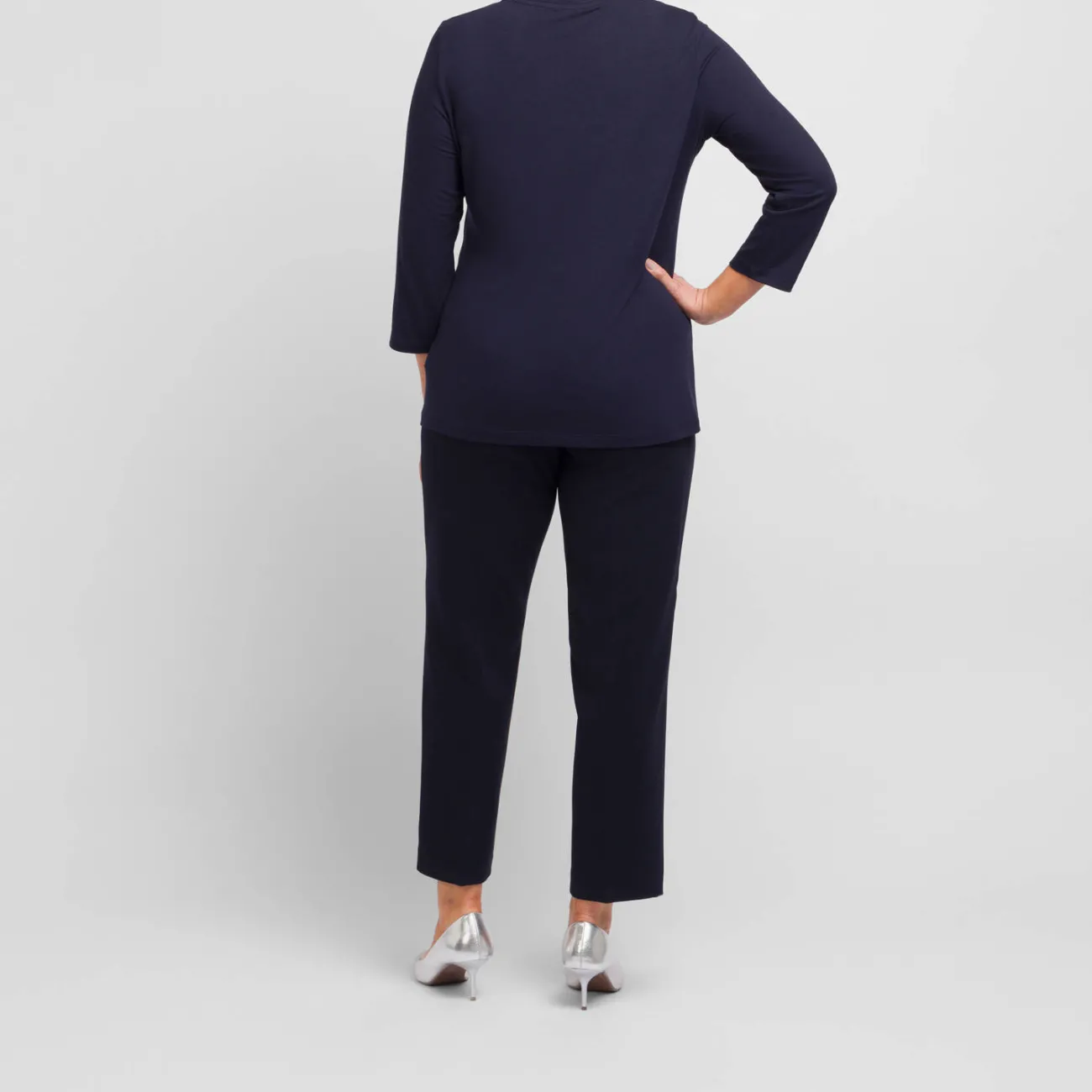 Best Persona Elegante Persona By Marina Rinaldi Viscose Jersey T-shirt Navy