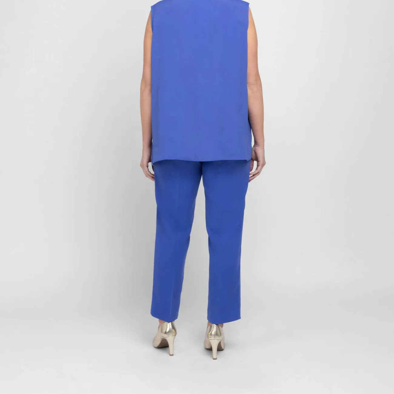 Clearance Persona by Marina Rinaldi Vest with Optional Sleeves Cornflower Blue