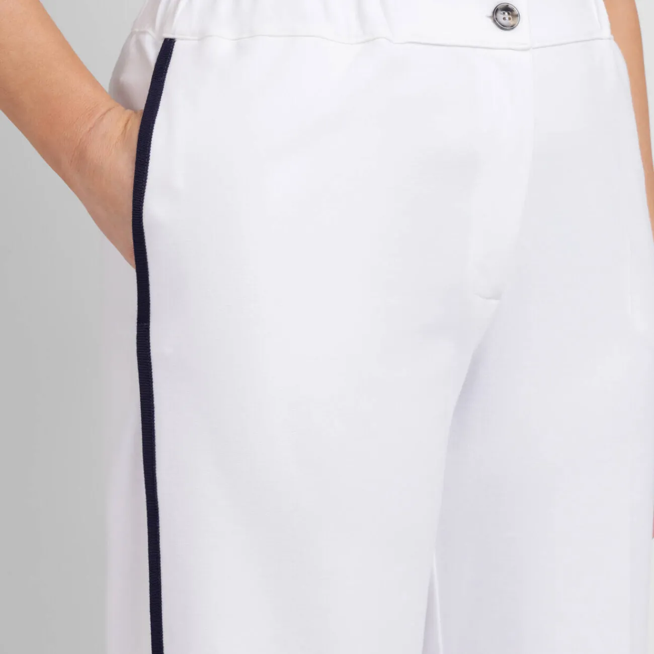 New Persona by Marina Rinaldi Milano Jersey Trouser White