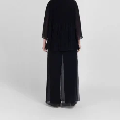 Best Persona by Marina Rinaldi Pleated Tunic Navy