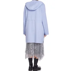 Outlet Persona by Marina Rinaldi HOODED COAT AZURE